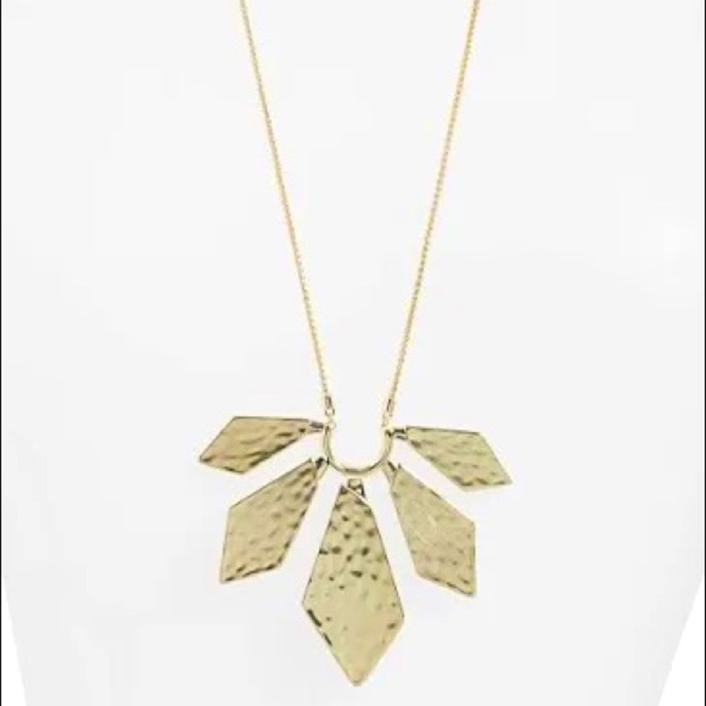 Kendra Scott Mari Long Pendant Necklace in 14k gold-plated brass.